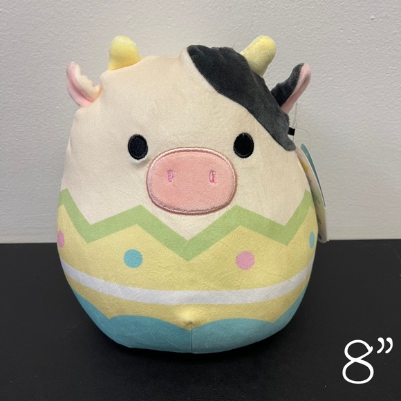 Connor The Cow in Easter Egg Squishmallow 8” - Picture 2 of 6